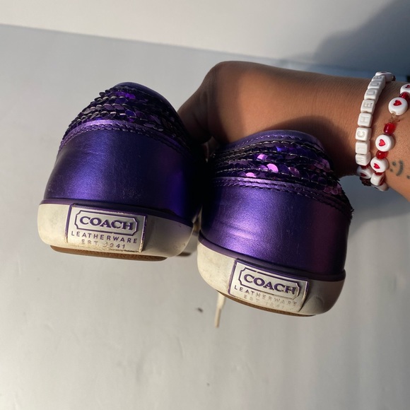 Coach sneakers with purple sequin trim - Picture 4 of 9